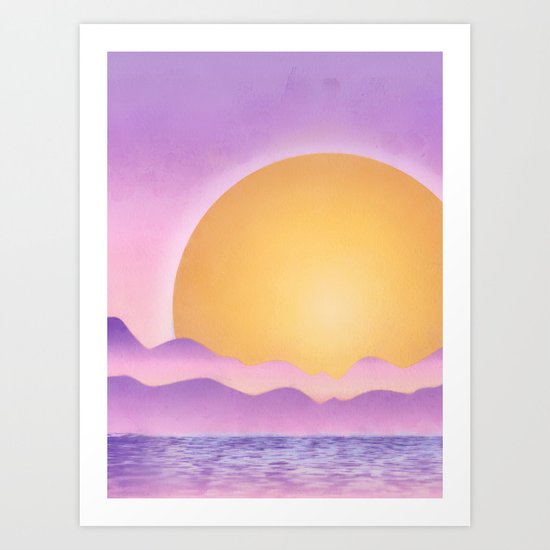 Sunset - purple variation Art Print