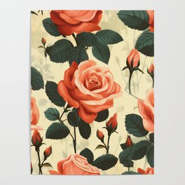 Vintage Roses Poster