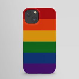 Seamless Repeating LGBTQ Pride Rainbow Flag Background iPhone Case