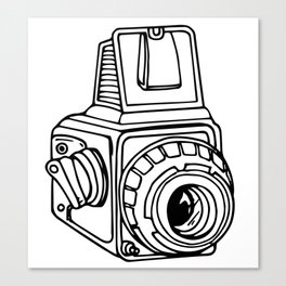 Medium Format SLR Camera Drawing Canvas Print