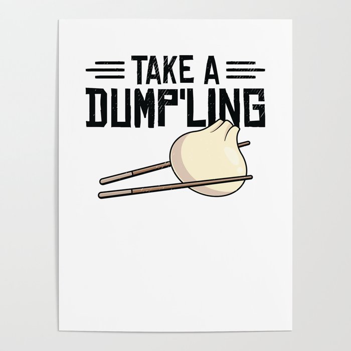 Dumpling Asian Food Chinese Food Fan Poster