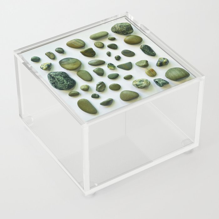 Beach Stones: The Greens (Flotsam; Found Objects) Acrylic Box