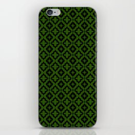 Green and Black Ornamental Arabic Pattern iPhone Skin