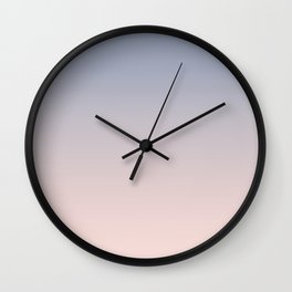 Light blue and pink gradient, Ombre. Wall Clock