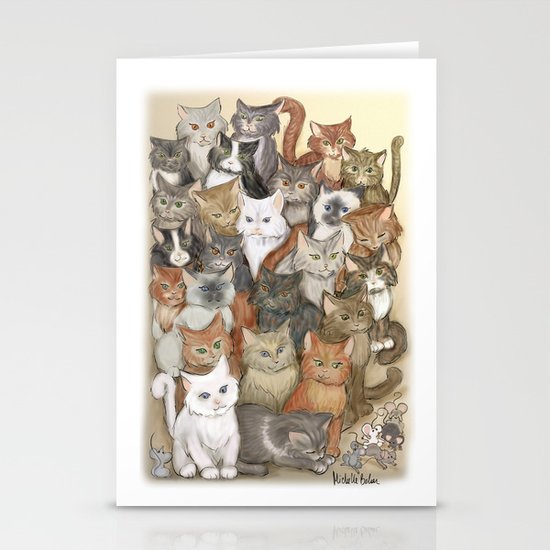1000 cats Stationery Cards