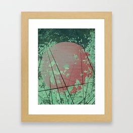 The Circle Green Magic Glitch Version Framed Art Print