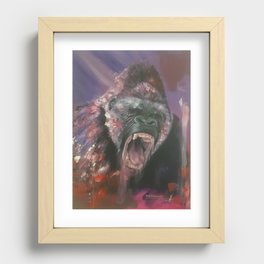 Cosmic Gorilla Recessed Framed Print