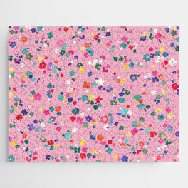 Ditsy Flowers Light Pink Jigsaw Puzzle