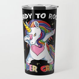 Ready To Rock Kindergarten Dabbing Unicorn Travel Mug