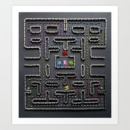 039: Pac Man - 100 Hoopies Art Print
