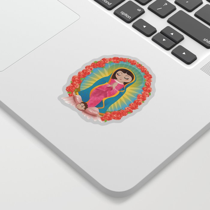 Virgencita Little Virgen Mary Virgen De Guadalupe Sticker By Irmatb Society6