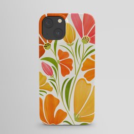 Spring Wildflowers Floral Illustration iPhone Case