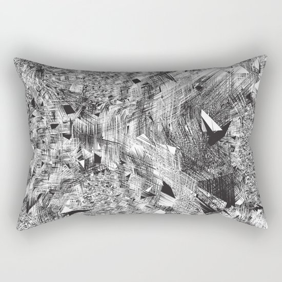 Black Anything Rectangular Pillow
