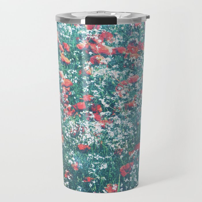 wildflowers in vintage photo effect Travel Mug