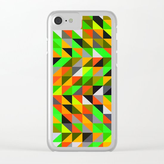 twerl triangles Clear iPhone Case