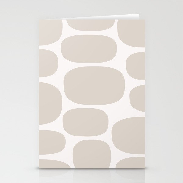 Modernist Spots 251 Linen White and Beige Stationery Cards