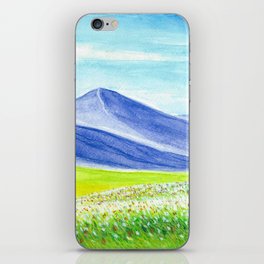 Sunny Floral Valley Watercolor Art iPhone Skin