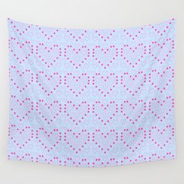 pink hearts 3 Wall Tapestry