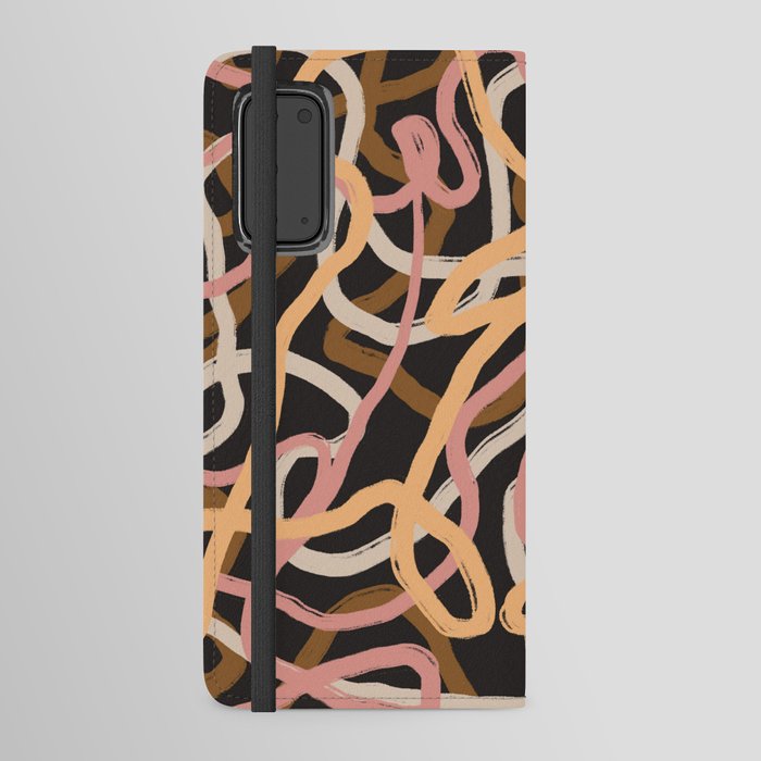 Line art abstract ribbon Android Wallet Case