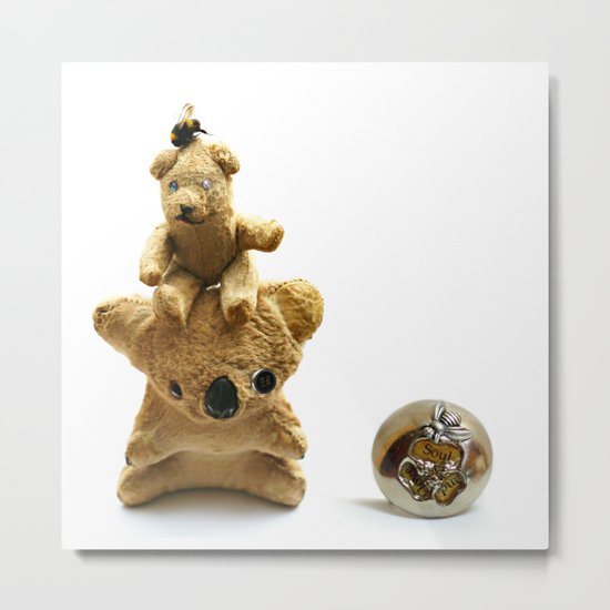 A Koala, a Teddy and a Bee Metal Print