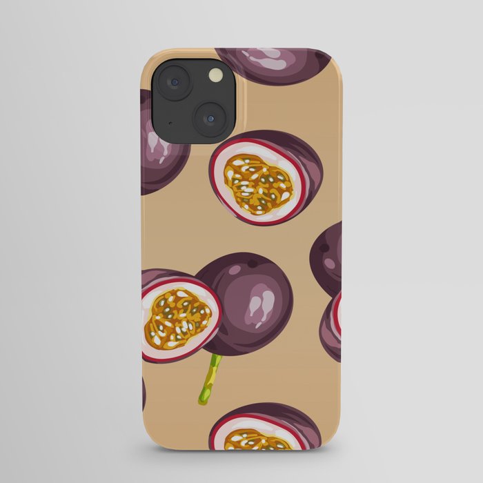 passion fruit pattern iPhone Case