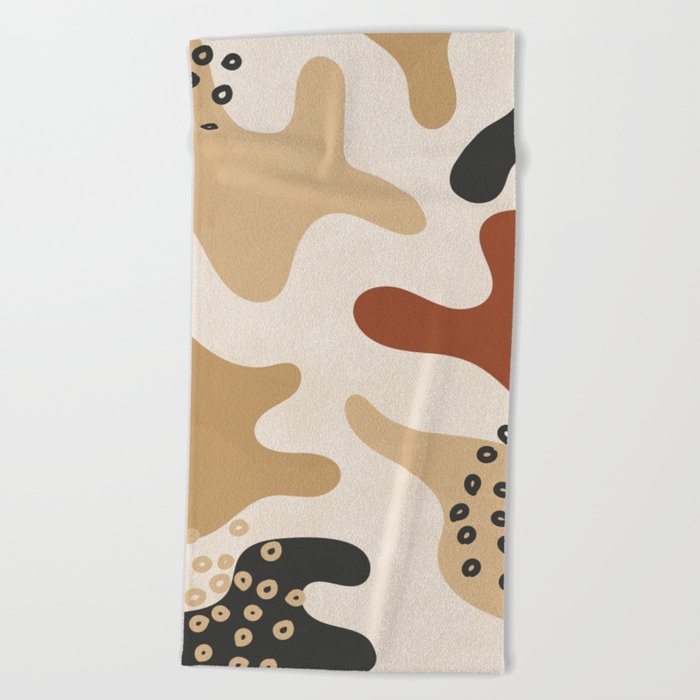 Organic Abstract Shapes 1 Beach Towel