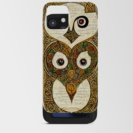 Owl, in the style of Book of Kells iPhone Card Case