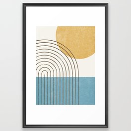 Sunny ocean Framed Art Print