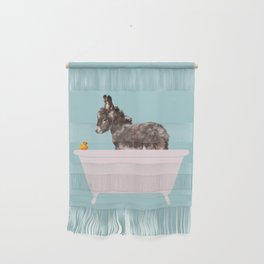 Baby Donkey in Bathtub Wall Hanging
