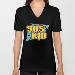 Retro 90s Kid V Neck T Shirt