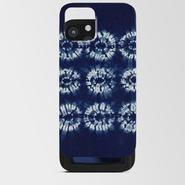 Shibori Indigo Dyed Textile Art iPhone Card Case