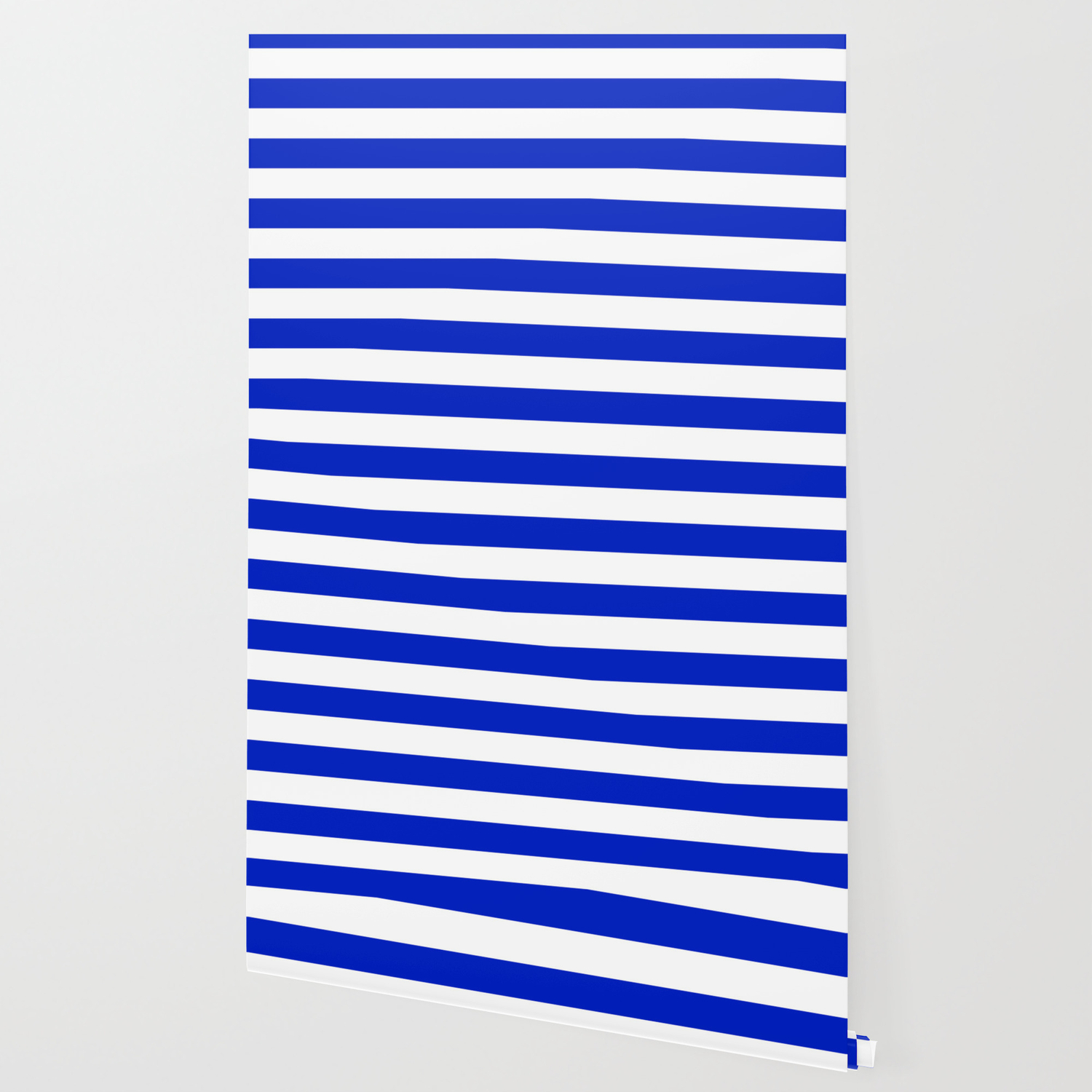 Cobalt Blue And White Wide Cabana Tent Stripe Wallpaper By Podartist Society6