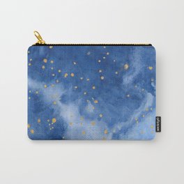 Blue and Gold Starry Night Carry-All Pouch