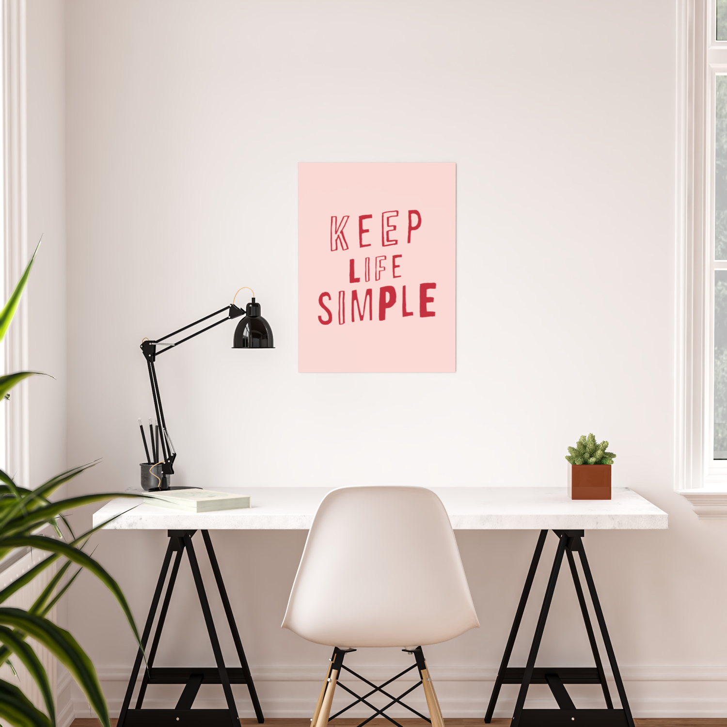 Keep Life Simple Cute Positive Uplifting Inspiration For Home Bedroom Wall Decor Poster By Themotivatedtype Society6 Bedroom Wall Decor Poster