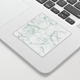 Pastel Green and White Marble Texture Sticker