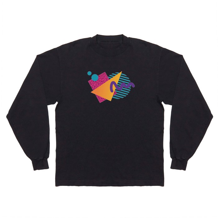 Memphis Pattern 29 / 80s - 90s Retro Long Sleeve T Shirt
