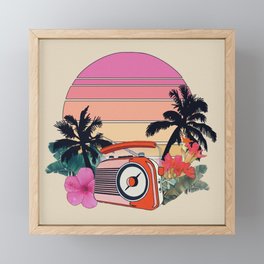 Retro Radio Framed Mini Art Print