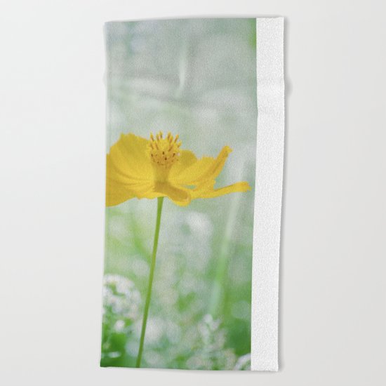 Yellow Bloom Beach Towel