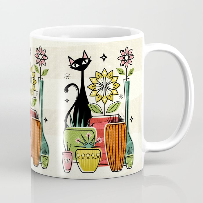 Plants, Pots, and a Pussycat ©studioxtine Coffee Mug