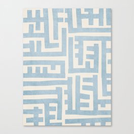 Light Blue Minimalist Design Bold Lines Art Canvas Print