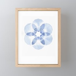 Blue Dodecagons Framed Mini Art Print