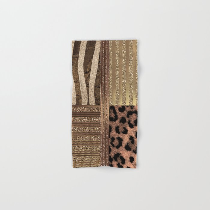 Gold Lioness Safari Chic Hand Bath Towel by Hysteria Verve Society6