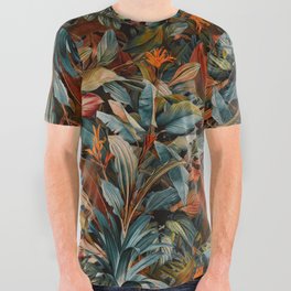 Tropical Night Garden Multicolor All Over Graphic Tee