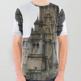 Spain Photography - Cathedral In Santiago De Compostela All Over Graphic Tee