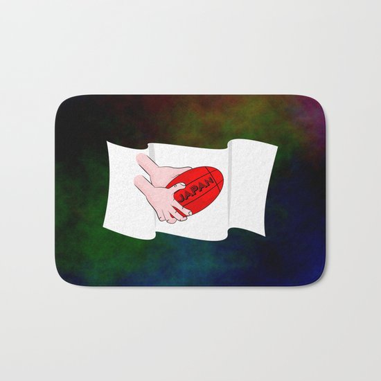 Japan Rugby Flag Bath Mat