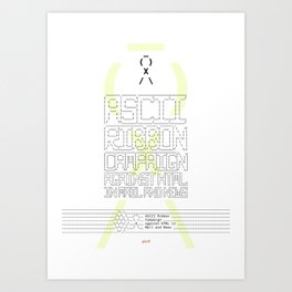 ASCII Ribbon Campaign against HTML in Mail and News – White Art Print