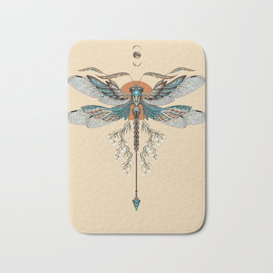 Dragonfly Tattoo Bath Mat