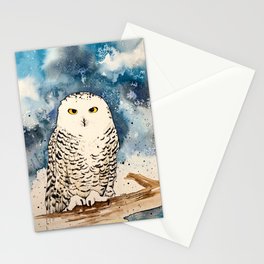 Blue Snowy Stationery Cards