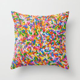 Colorful Candy Sprinkles  Throw Pillow