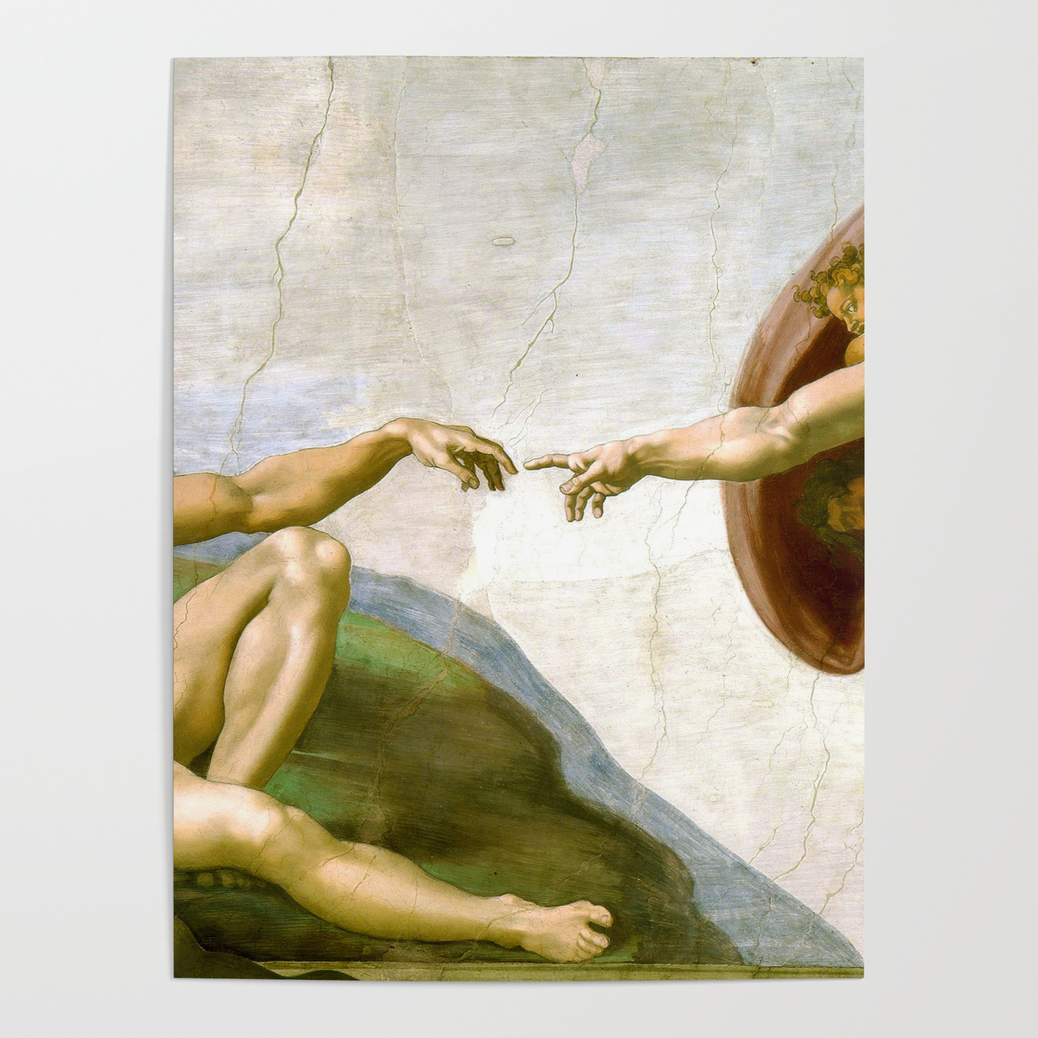 The Creation Of Adam Painting By Michelangelo Sistine Chapel Poster By Podartist Society6